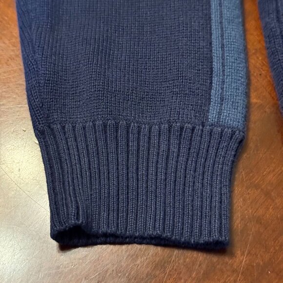 Vintage Mossimo Y2K Zip Up Sweater L Navy Blue  2000s grunge - Picture 7 of 10